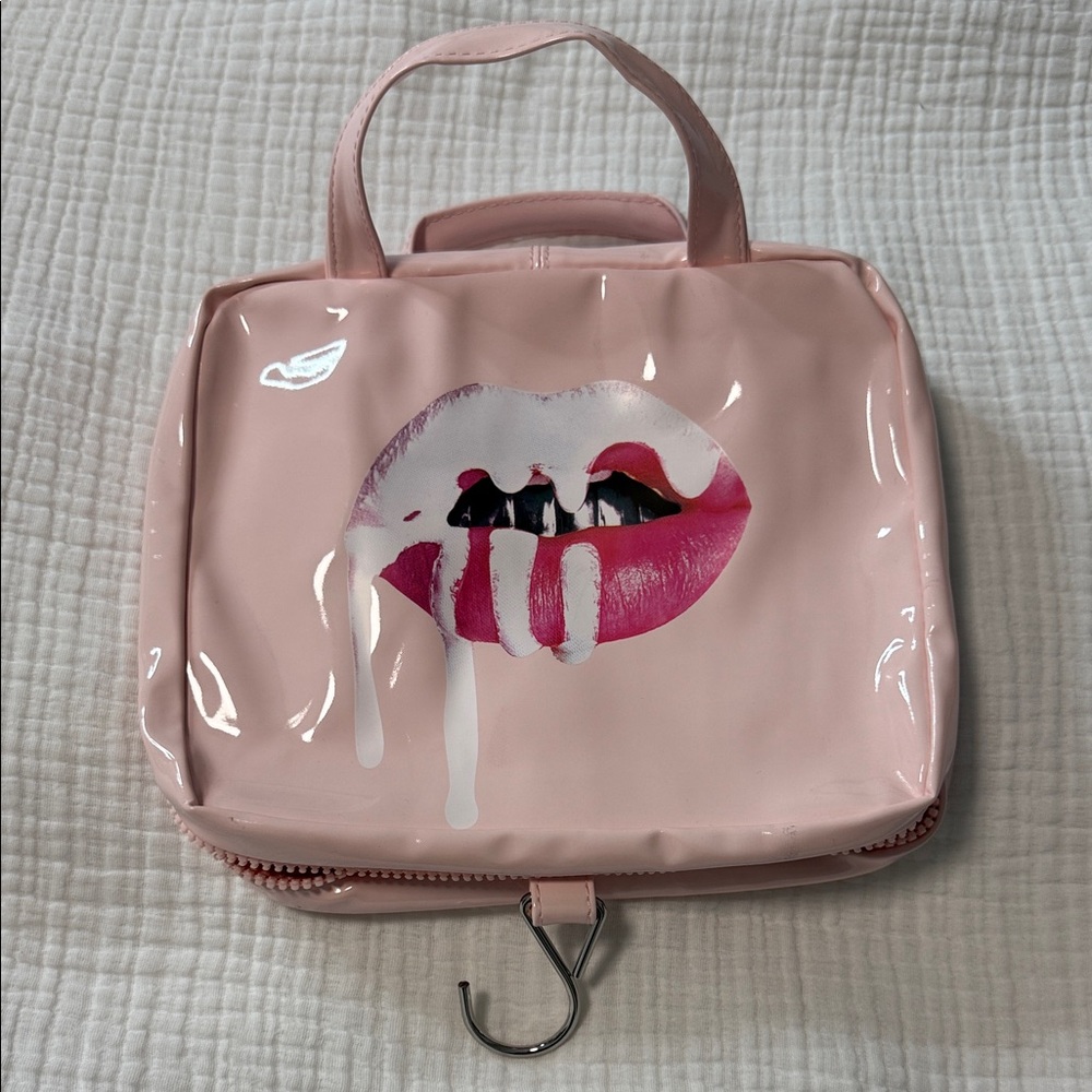 Pink Lip Print Women's Bag King Kylie Travel cosmetic case
